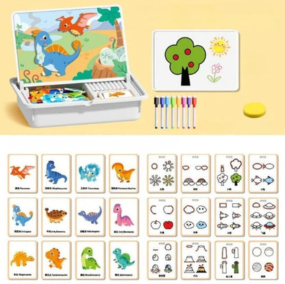 Magnetic Puzzles Face Dress Up Travel Game Double Side